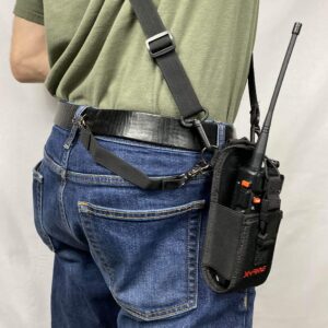 X-FIRE® ‘Radio Strap’ Washable Firefighter EMS Portable Radio Shoulder/Duty Belt Holder w/Anti-Sway Strap