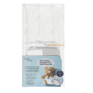 evolur 3-sided contour changing pad with 2 cotton covers