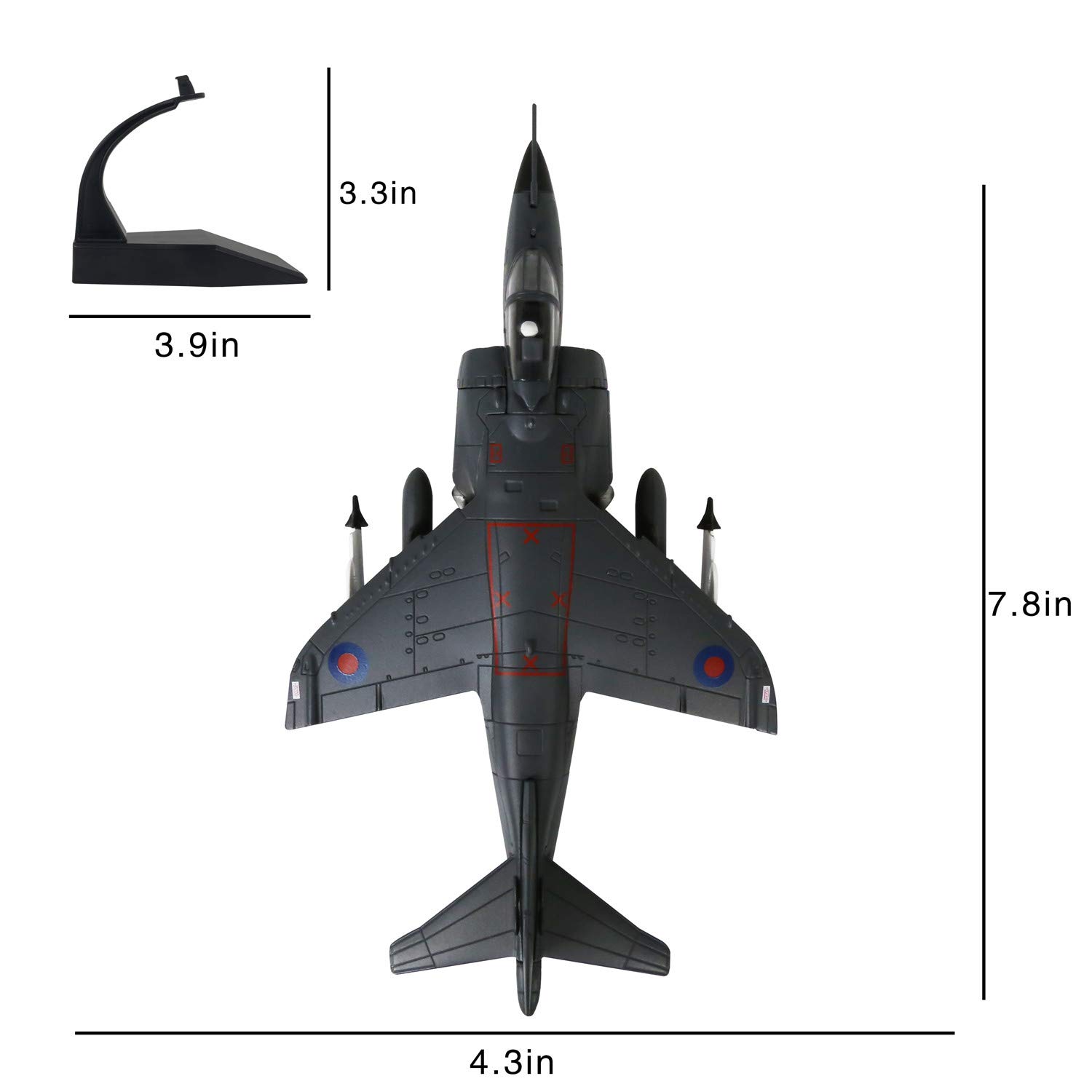 HANGHANG 1/72 Scale United Kingdom Harrier FRSMK1 Attack Plane Metal Fighter Military Model Fairchild Republic Diecast Plane Model