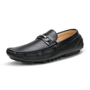 bruno marc men's black driving moccasins penny loafers slip on loafer shoes size 15 bm-pepe-3
