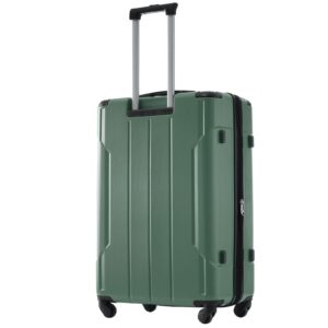 merax 20 inch carry on luggage with wheels aluminum alloy corner hard shell suitcase tsa luggage suitcases for travel woman men(green)
