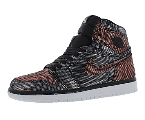 Nike Womens Air Jordan 1 Hi OG Fearless Black/Black-MTLC Rose Gld Synthetic Size 8.5