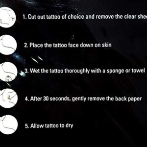 PARITA Small Tattoos Cross Wing Temporary Tattoos Stickers Wing Cartoon Tattoo Fake Body Neck Arm Leg Chest Shoulder Hip Tattoo Removable Style Fashion Fantasy Fun Party (Pack 3 PCS.) (06)