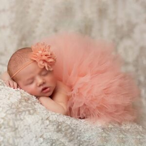 CoFashion Newborn Girls Photo Prop Outfits Newborn Photography Props-Pink Tutu Skirt & Baby Girl Angel Wings Set- Newborn Photo Props Girl Newborn Girl Outfits for Photography