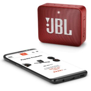 JBL GO 2 Portable Bluetooth Waterproof Speaker (Red) (Renewed)