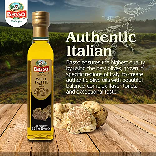 White Truffle Oil | LARGE SIZE 8.5oz (250 ml) | High Concentrate | Great for Pasta, Pizza, Risotto, or any of your favorite recipes. (8.5 Fl Oz (Pack of 1))