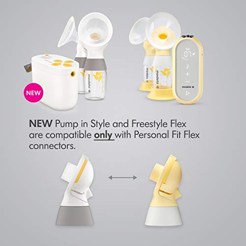 Medela PersonalFit Flex Replacement Connectors, 2 per Pack, Compatible with Freestyle Flex and Pump in Style with MaxFlow Breast Pumps, Authentic Spare Parts