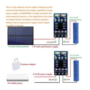 SD05CRMA 4.4-6.5V Input Solar Panel Dedicated Charging Module LiPo Li-ion Lithium Battery Controller Module(without Pin)