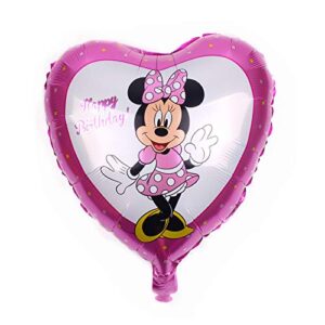 BCD-PRO 3rd Birthday Mickey Mouse Balloons for Girl 6 pcs - Party Supplies - Ribbons included