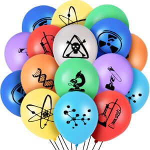 40 pieces science party balloons science themed balloons pi symbol balloons latex birthday balloons for holiday celebrations science themed party happy pi day party supplies (science themed)