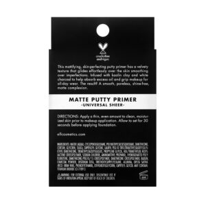 e.l.f., Matte Putty Primer, Skin Perfecting, Lightweight, Oil-free formula, Mattifies, Absorbs Excess Oil, Fills in Pores and Fine Lines, Soft, Matte Finish, All-Day Wear, 0.74 Oz