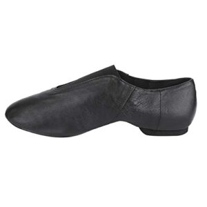 1 pair jazz shoes pu leather latin shoes girls women black soft split sole jazz shoes dance shoe black(41)