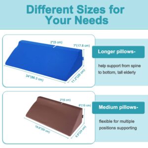 Wedge Pillow for Sleeping Bed Foam Body Positioning Wedges Adults Hospital Inclined Sleepers Cushion for Pressure Ulcer Bed Sores Treatment Turning Wedge Large Body Nursing Pillow 34"