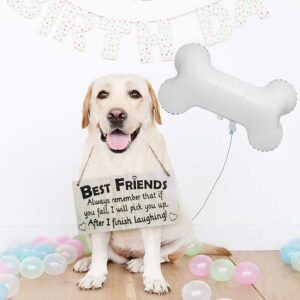 Creaides 6pcs Bone Balloons Aluminum Foil Dog Bone Shaped Balloons for Baby Shower Puppy Dog Birthday Party Decorations