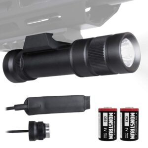 monstrum f200 200 lumens flashlight with remote pressure switch and picatinny rail mount | for rifles and shotguns