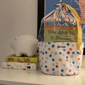 Toy Storage Bag for Organization & Storage for Kid's with Unique Colorful Drawstring Toy Bag. PEEK-A-BAGS, Gift Bag, Baby Shower, Baby Toys, Legos, Blocks, Books, Diaper Bag and Stroller.,