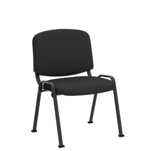 HAPPYGRILL Waiting Room Chairs, Stackable Conference Chairs with Metal Frame, Padded Cushion, Ergonomic Design, Guest Reception Chairs Set for Office, Reception Room, Conference Room, Events (5-Pack)