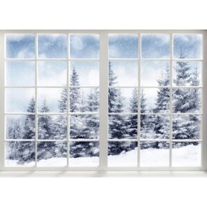 7x5ft winter wonderland forest scene backdrop for photography christmas party decoration