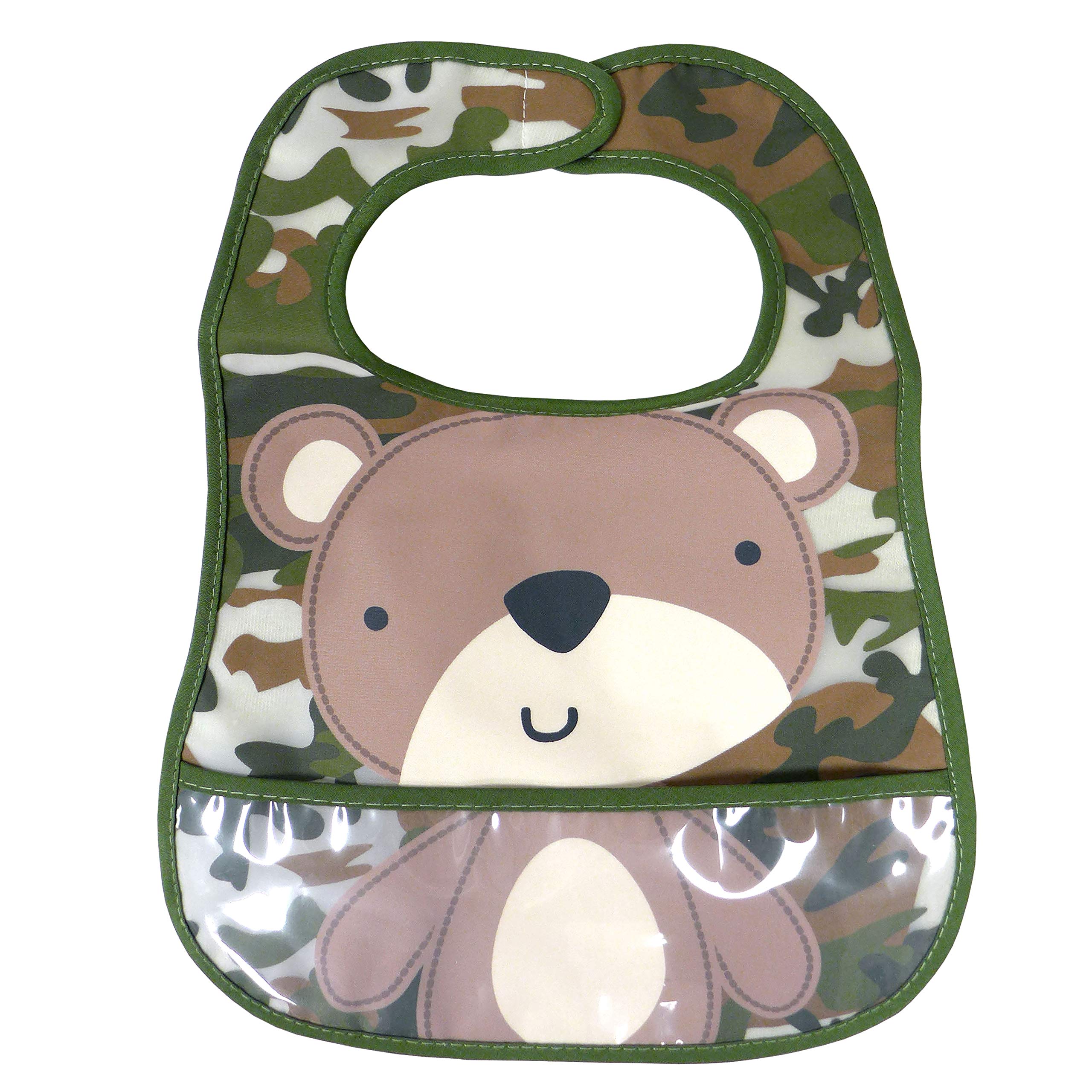 Neat Solutions 2 Pack Water Resistant Toddler Bib Set - Bear & Raccoon, Multi