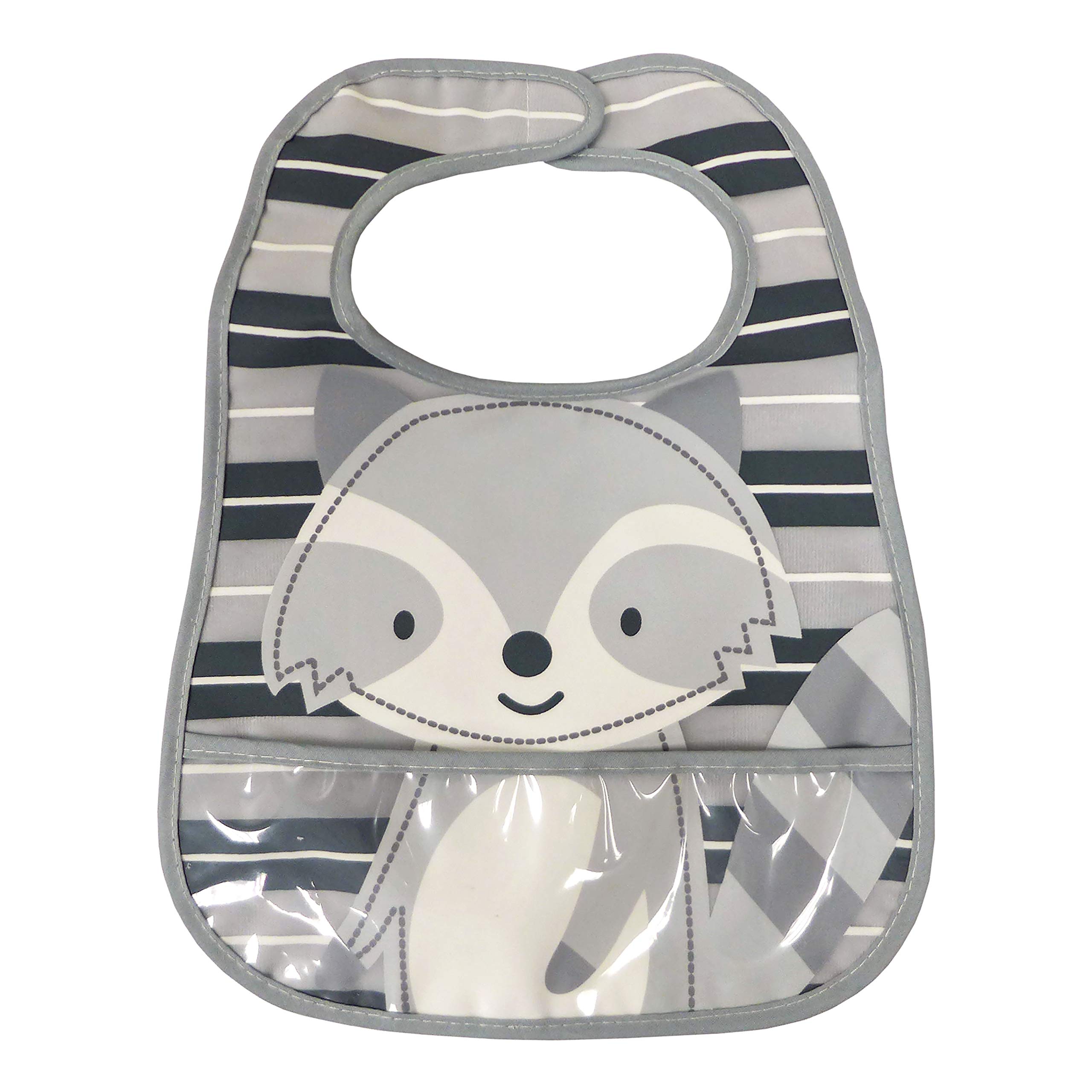 Neat Solutions 2 Pack Water Resistant Toddler Bib Set - Bear & Raccoon, Multi