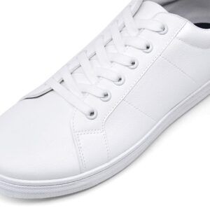 Jousen Men's Casual Shoes White Sneakers for Men Memory Foam White Shoes Soft Fashion Sneaker (AMY872 All White 8)