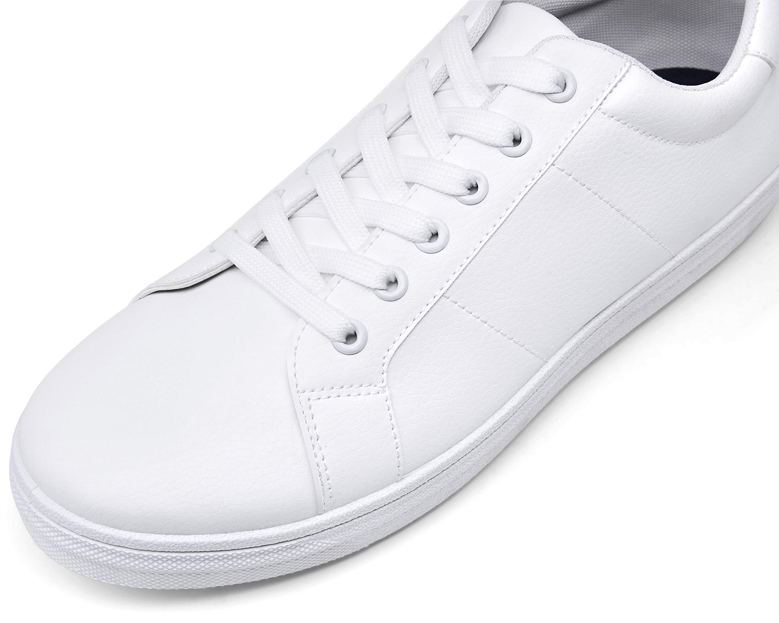 Jousen Men's Casual Shoes White Sneakers for Men Memory Foam White Shoes Soft Fashion Sneaker (AMY872 All White 8)