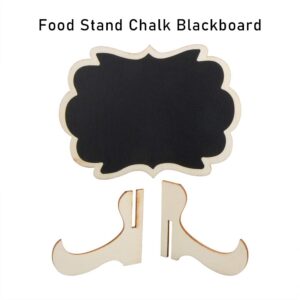 20 Pack Mini Rectangle Chalkboard Label, findTop Foot Stand and Hanging Chalk Blackboard Wood Small Message Board for Weddings,Parties,Table Numbers, Food Signs