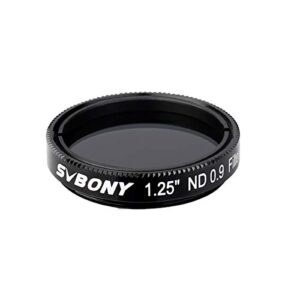 svbony sv139 telescope filter moon filter 1.25 inch 12.5 percent transmission telescope filter nd8 neutral density filter for telescope eyepiece reduce moon surfaces overall brightness