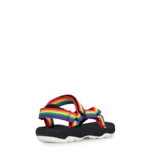 teva girls kids youth hurricane lightweight xlt2 casual quick-drying sport sandal, rainbow/black, 12 little