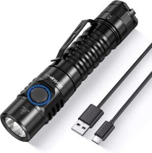 wurkkos fc11 rechargeable led flashlights max 1300lumen high 90cri edc flash light usb c charge,ip67 waterproof torch, magnetic tailcap, great for dog walking home use emergency(5000k)