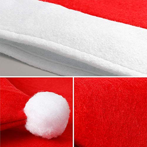 Callenbach 6Pcs Christmas Chair Covers for Dining Room Christmas Table Decoration Santa Hat Chair Back Cover for Xmas Restaurant Holiday Festival Party Decor