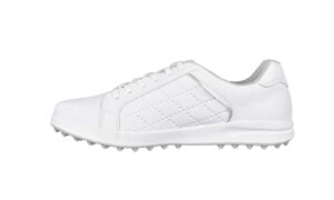 etonic ladies g-sok 3.0 spikeless golf shoes white/silver size 10 medium