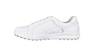 etonic ladies g-sok 3.0 spikeless golf shoes white/silver size 9.5 medium