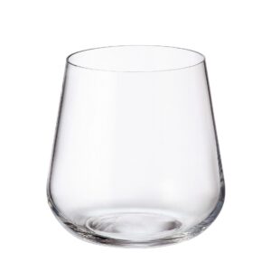 Crystalite Bohemia - Non-Leaded Crystal Wine Glasses Amundsen Stemware Collection, Set of 6 (Stemless Old Fashioned Glasses 11 Ounces (320ml))