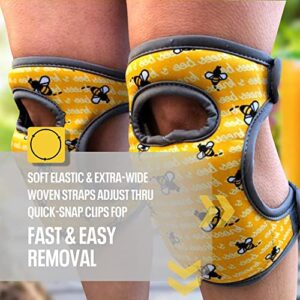 Bee's Knees Cleaning Knee Pads! Great Gift with Soft Foam and NEW LONGER Adjustable Straps, Durable and Soft Knee Protection. Water-Resistant Cleaning Floors, Working in Garden, Yoga, Gardening