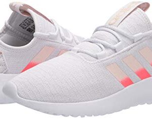 adidas Women's Kaptir Running Shoe, White/Pink/Light Orange, 10