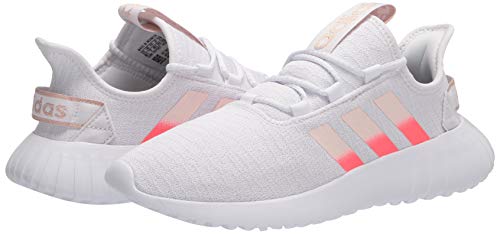 adidas Women's Kaptir Running Shoe, White/Pink/Light Orange, 10