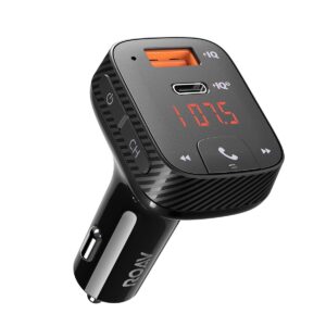 Anker Roav Bluetooth Car Adapter and Charger, Power IQ 3.0 Type C PD, FM Transmitter for Car, Wireless Calling with 5.0, Noise Cancellation -T2