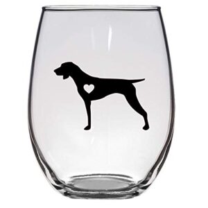 GSP German Shorthaired Pointer Wine Glass, 21 Oz, GSP gift, GSP mom, German Shorthaired Pointer Gift