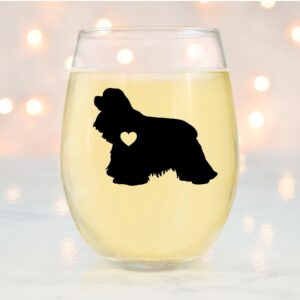 SPPRANDOM Aoceman Cocker Spaniel Wine Glass, 21 Oz, Cocker Spaniel Mom, Dog Wine Glass, Dog Lover, Cocker Spaniel Gift