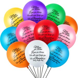 72 pieces colorful memorial funeral balloons remembrance biodegradable balloons for celebration of life, balloon release, funeral decoration