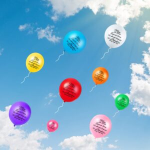 72 Pieces Colorful Memorial Funeral Balloons Remembrance Biodegradable Balloons for Celebration of Life, Balloon Release, Funeral Decoration