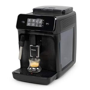 Philips 1200-Series Fully Automatic Espresso Machine w/ Milk Frother, Black - EP1220/04 (Renewed)