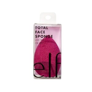 e.l.f. 84061 Total Face Sponge- Multi-Sided, Latex-Free, Angled and Rounded Sides, 1 Piece