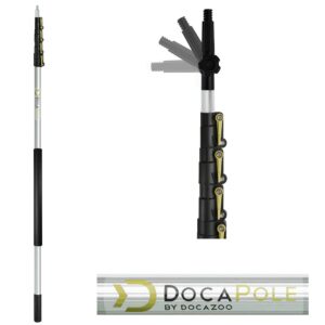 DocaPole 30 Foot Camera Pole – 7-30 ft Extension Pole + Camera Adapter for GoPro, Camera or Video Camera | Provides up to 36 Feet of Reach | Painters Pole Camera Adapter…