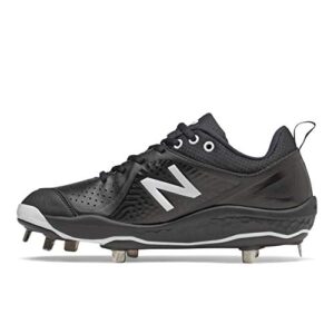 new balance women's fresh foam velo v2 metal softball shoe, black/white, 8.5