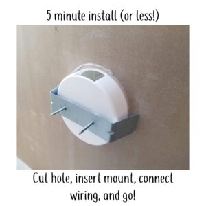 Mount Genie Simple Built-in Wall Mount for Google Nest Mini (2nd Gen) | Award Winning Design | Improves Sound and Appearance | Designed in USA (1-Pack)