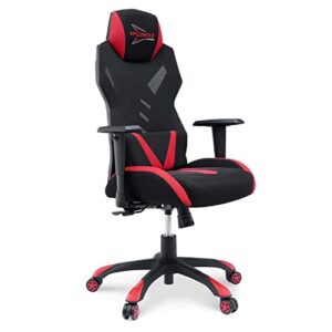 modway speedster ergonomic mesh gaming computer desk chair in black red