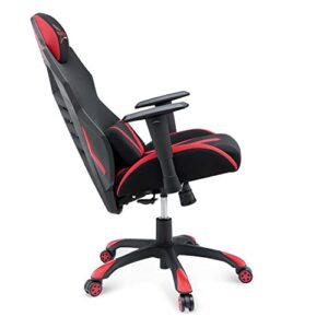 Modway Speedster Ergonomic Mesh Gaming Computer Desk Chair in Black Red