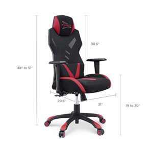 Modway Speedster Ergonomic Mesh Gaming Computer Desk Chair in Black Red